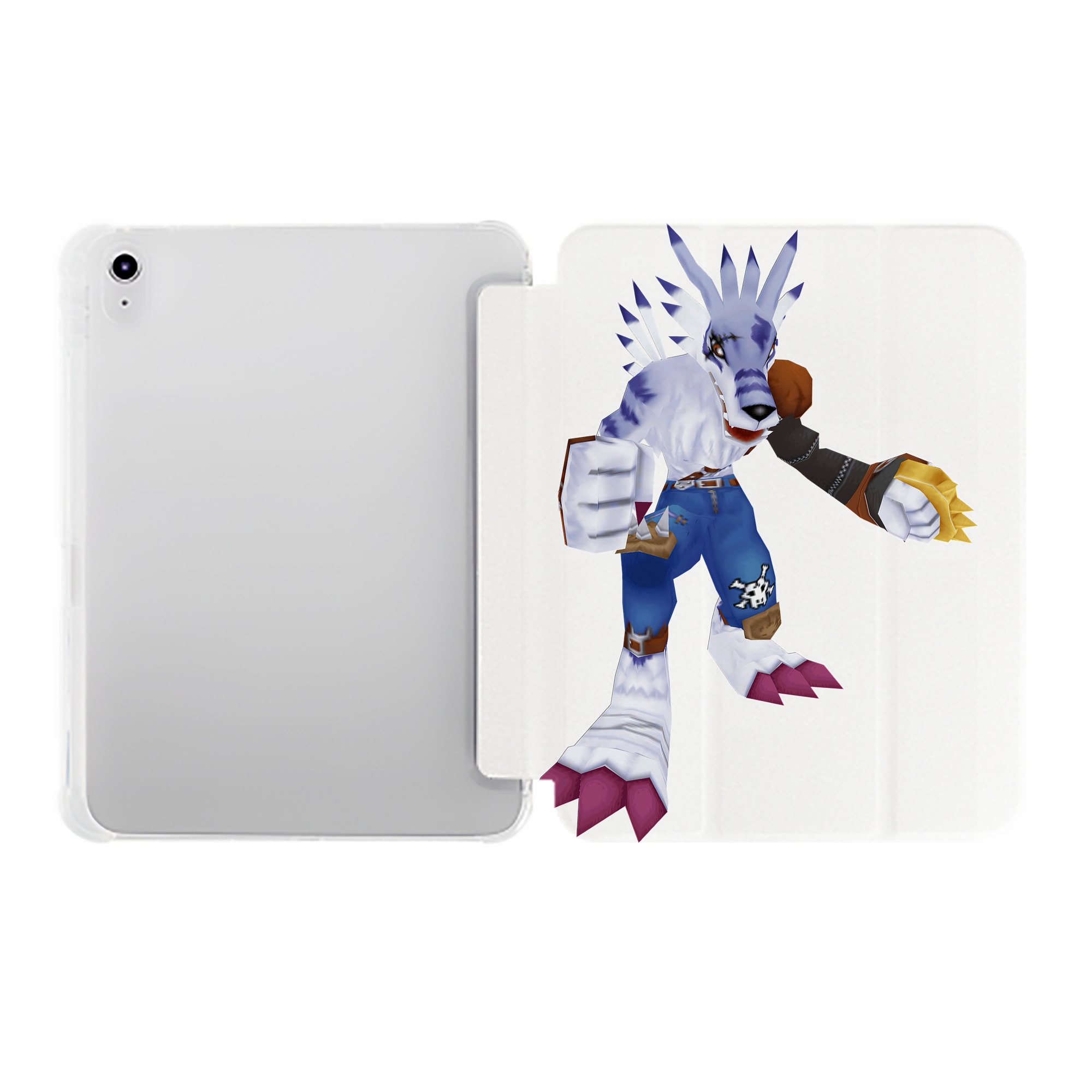 （画像用） Digimon デジタルモンスター/デジモン IPad ケース ペン収納付き 三つ折りスタンド PUレザー×シリコン 対応機種9.5/10.5/10.9インチ
